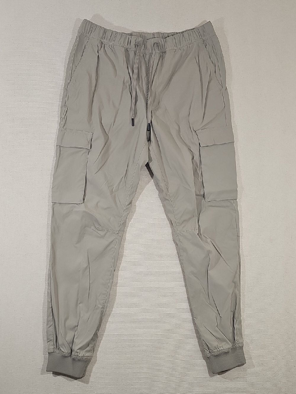 H&M Light Gray Cargo Pants with Drawstring Medium